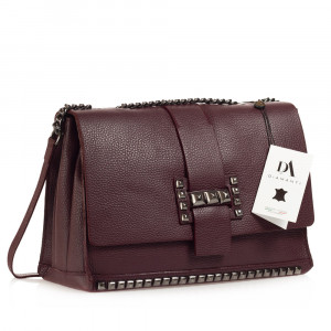 Geanta dama de umar din piele naturala DiAmanti Alessandria Bordo Scuro